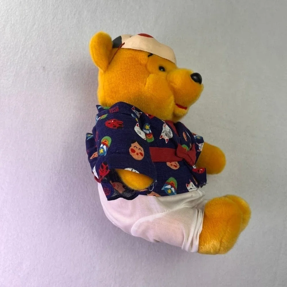VTG Winnie The Pooh Plush Kimono‎ Yukata Mask Tokyo Disney Japan